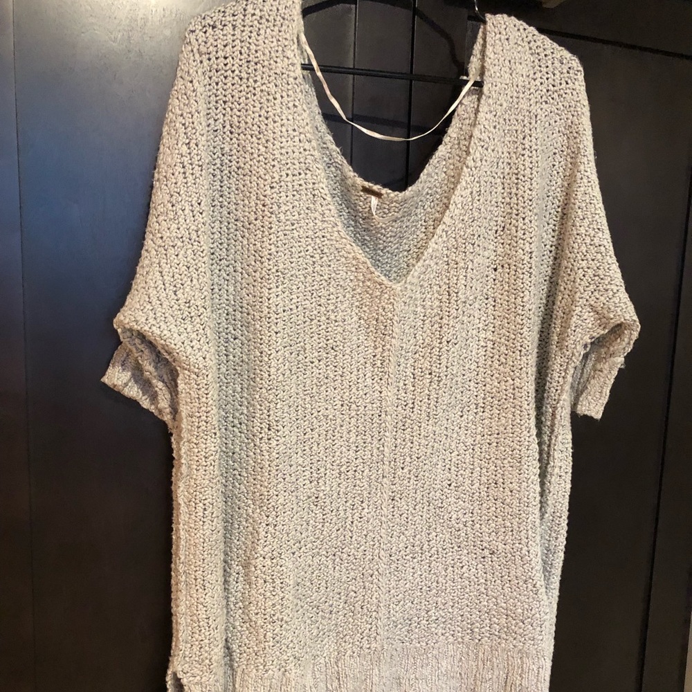 Free People Oversized Gray Pullover